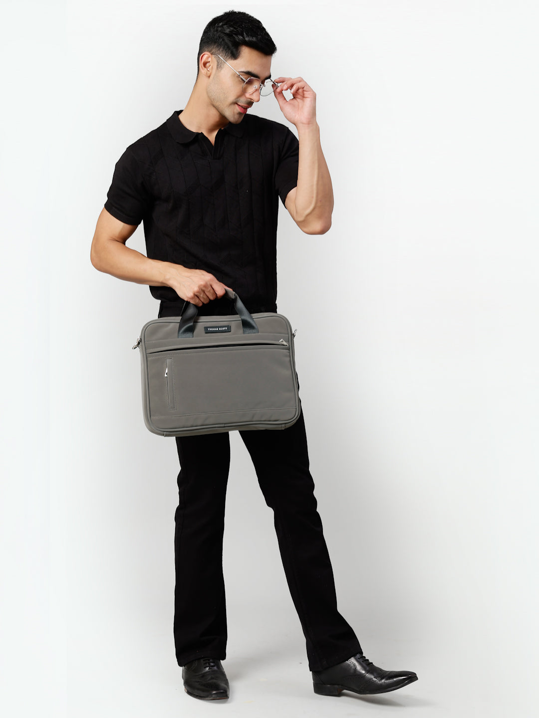Thomas Scott Men PU Laptop Bag