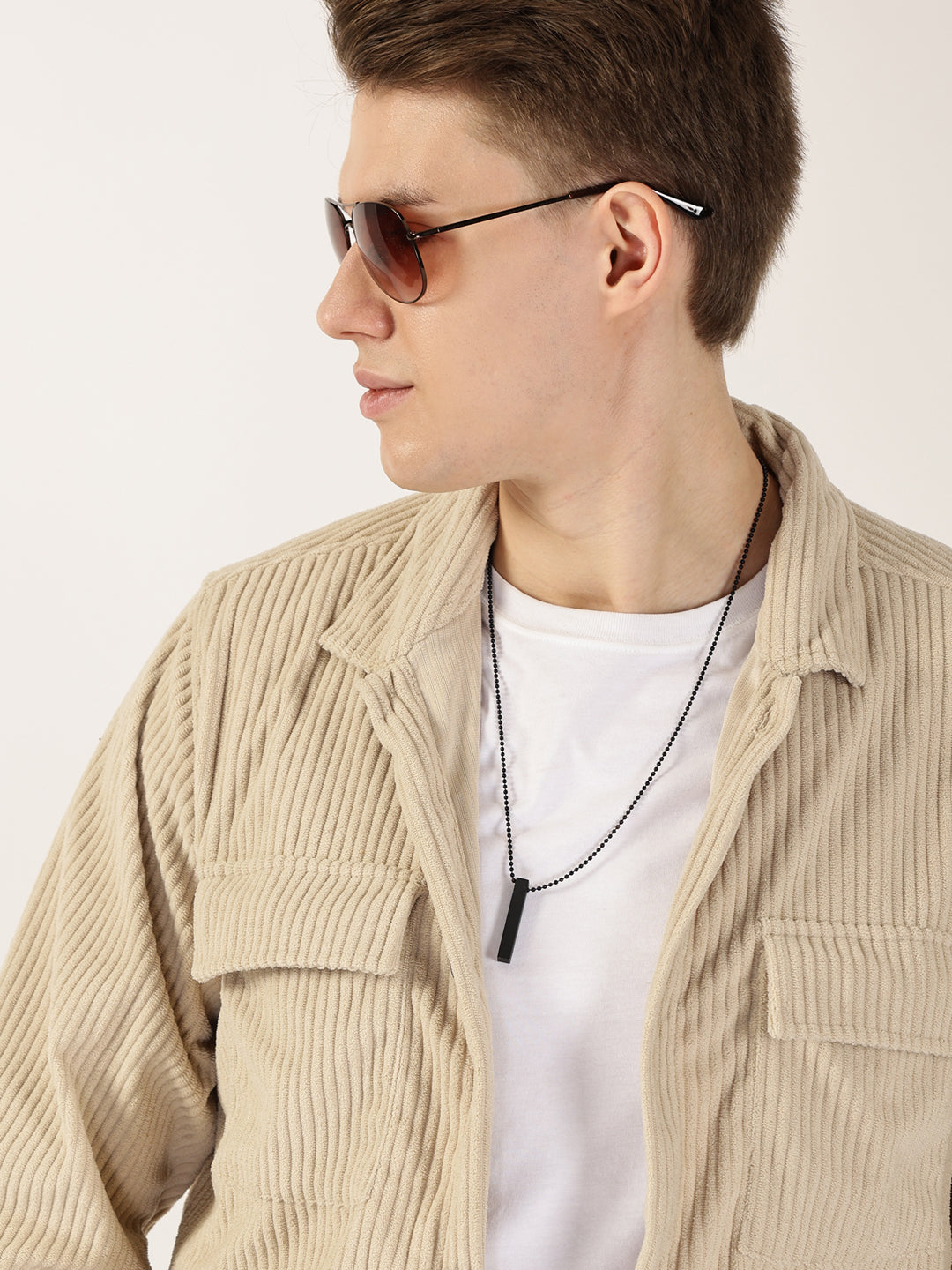 Thomas Scott Men Light Fawn Premium Opaque Casual Shirt