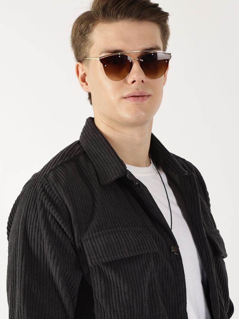 Thomas Scott Men Grey Premium Opaque Casual Shirt