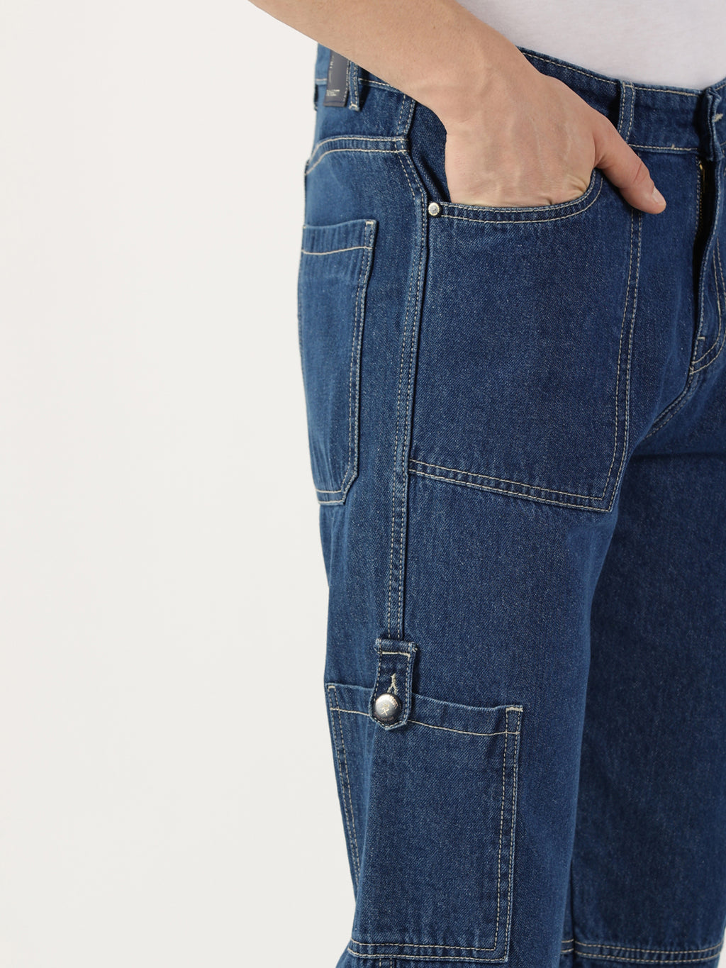 Thomas Scott Men MidBlue Loose Relaxed Fit Jeans