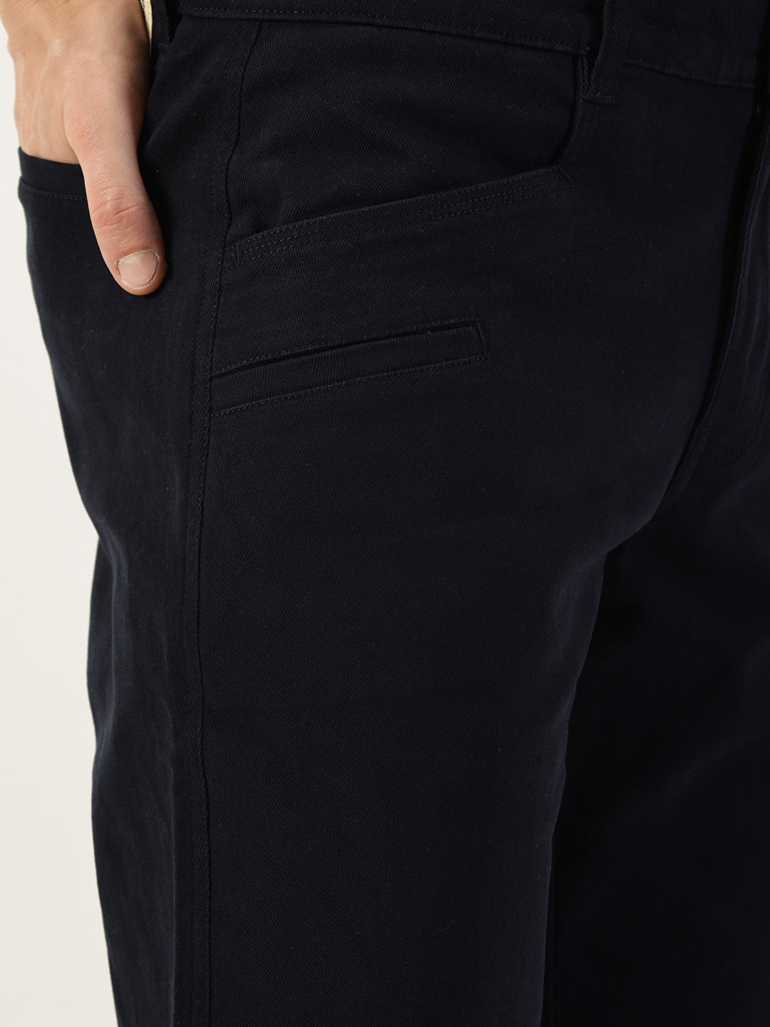 Thomas Scott Men Navy Smart Easy Wash Chinos Trousers