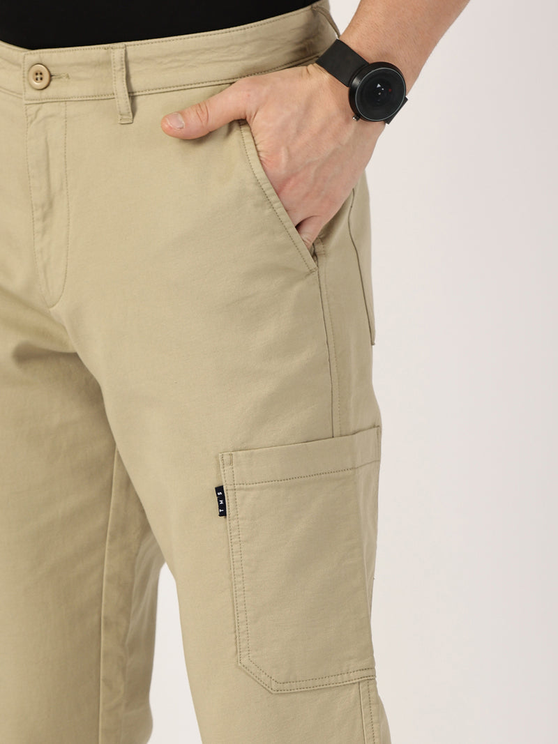 Thomas Scott Men Beige Smart Chinos Trousers