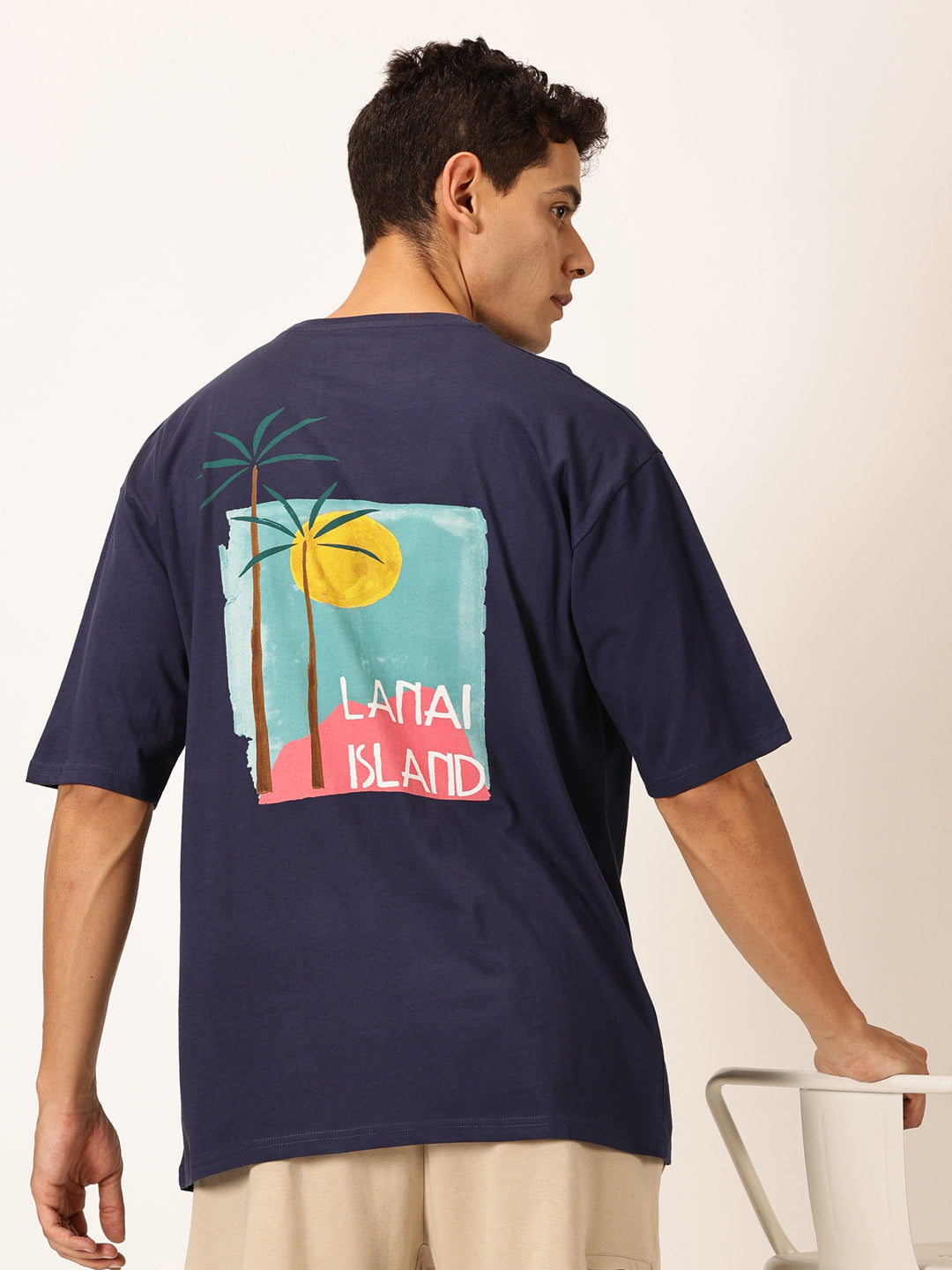 Thomas Scott Men Round Neck Typography Cotton Oversized T-shirt