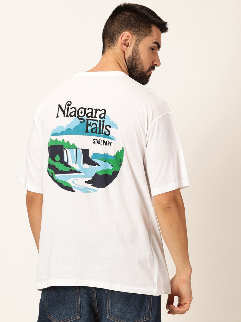 Thomas Scott Men Oversized Graphic Printed Cotton Bio Finish T-shirt