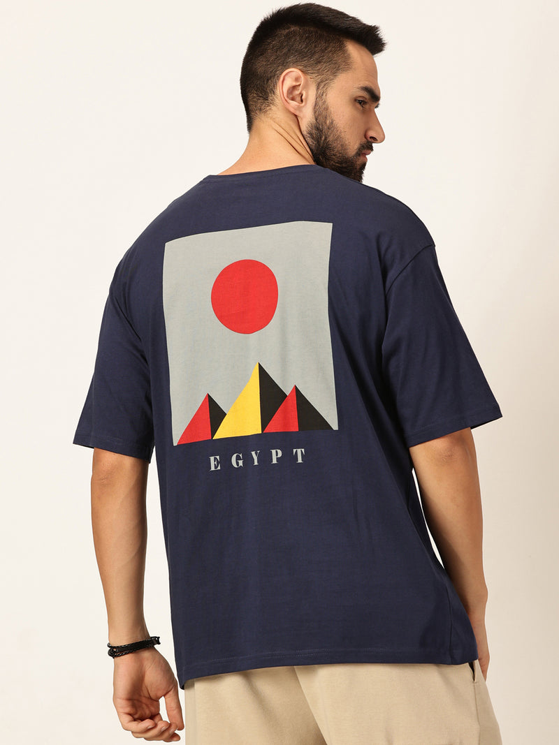 Thomas Scott Men Oversized Graphic Printed Drop-Shoulder Sleeves Cotton Bio Finish T-shirt