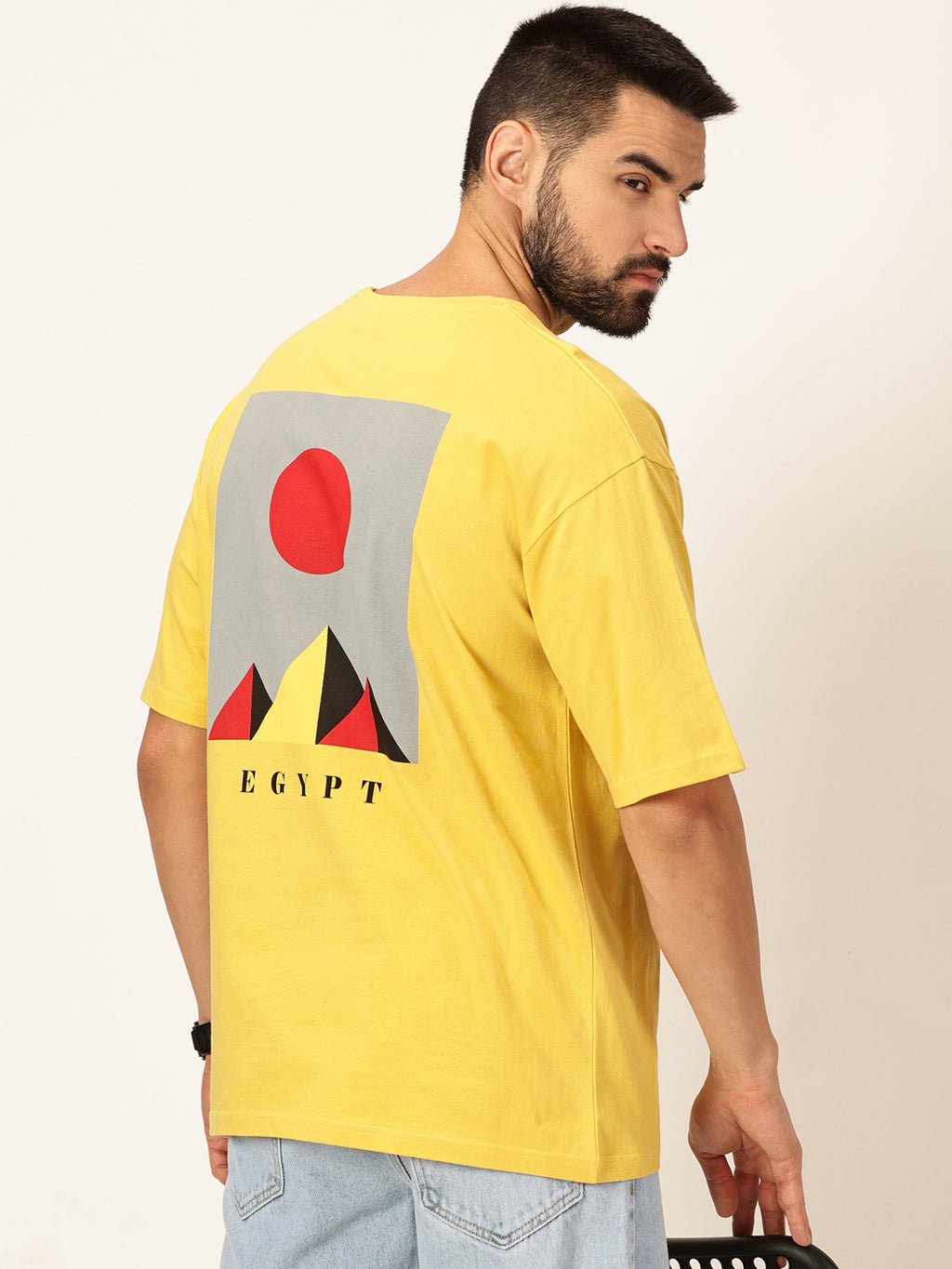 Thomas Scott Men Oversized Graphic Printed Drop-Shoulder Sleeves Cotton Bio Finish T-shirt