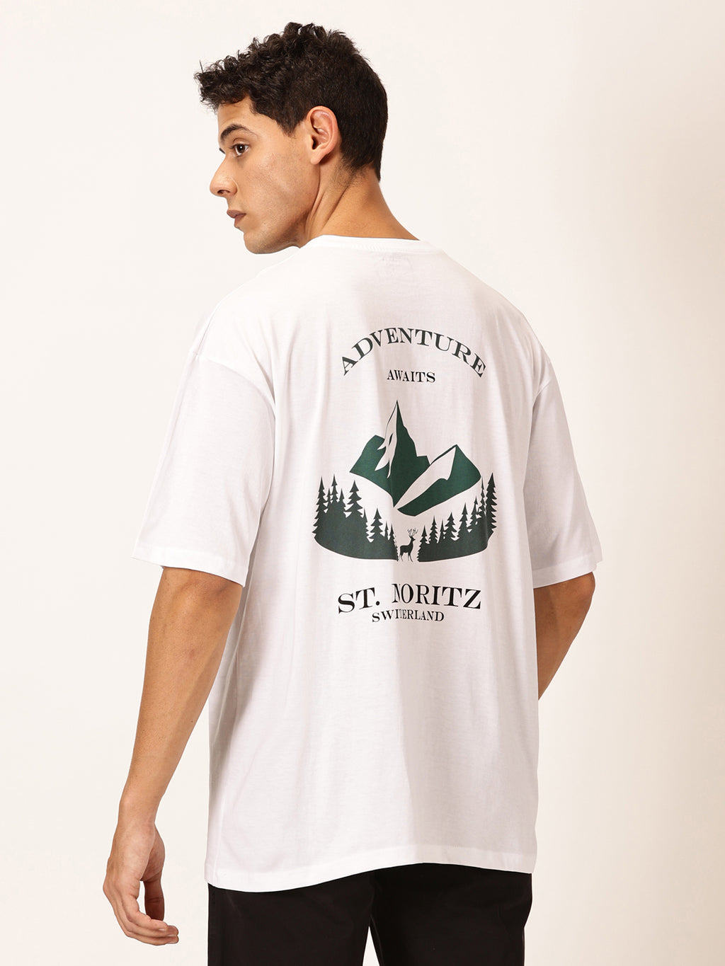 Thomas Scott Men Round Neck Typography Cotton Oversized T-shirt