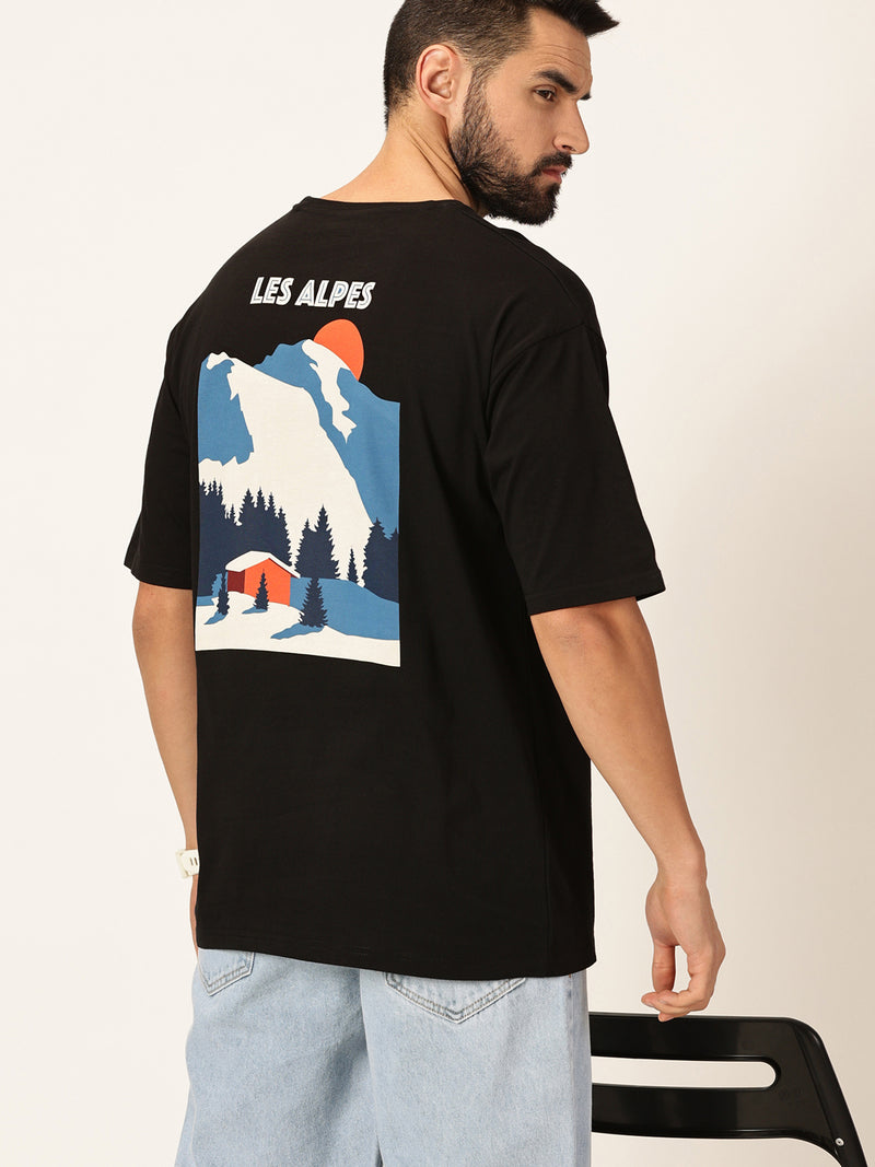 Thomas Scott Men Graphic Printed Bio Finish Pure Cotton Oversized T-shirt