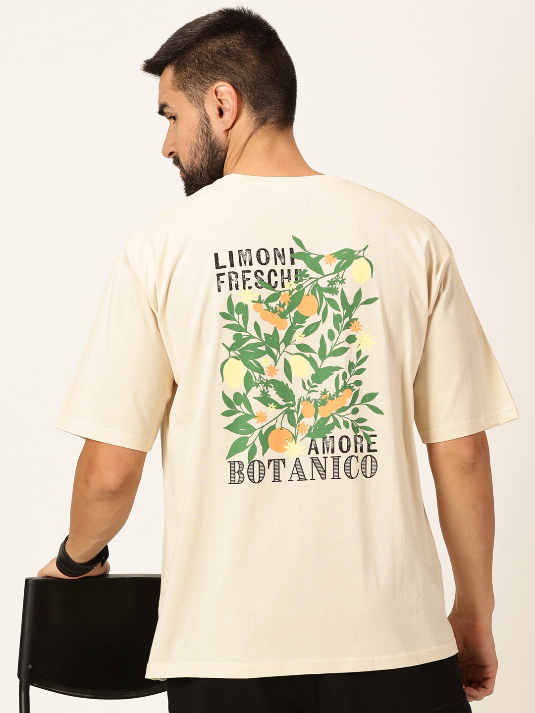 Thomas Scott Men Oversized Graphic Printed Bio Finish Cotton T-shirt