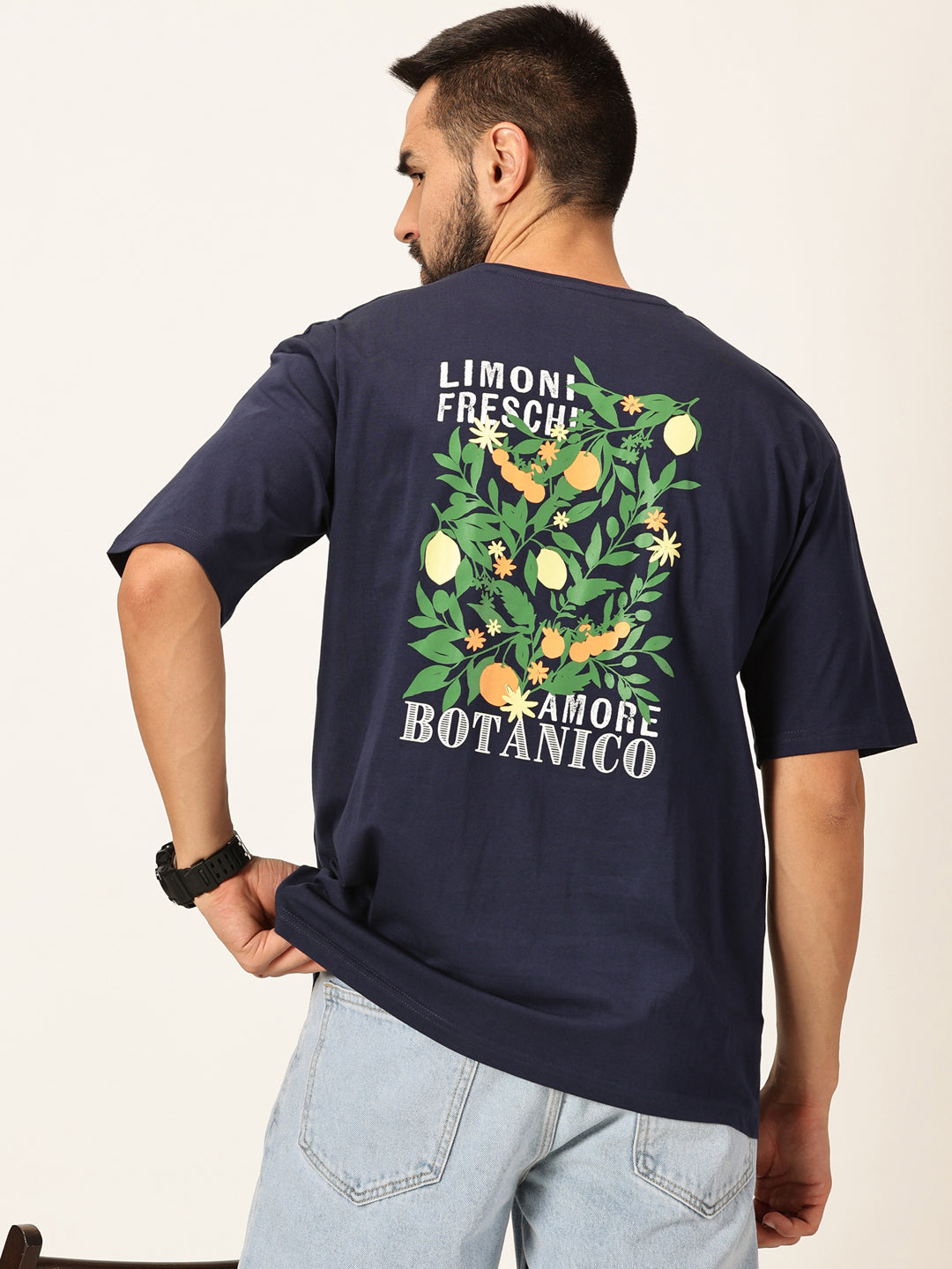 Thomas Scott Men Oversized Graphic Printed Cotton Bio Finish T-shirt