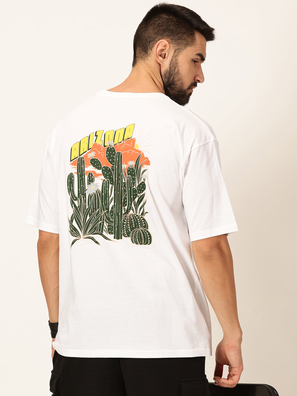 Thomas Scott Men Oversized Graphic Printed Cotton Bio Finish T-shirt