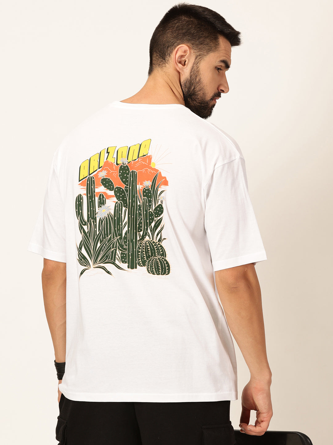Thomas Scott Men Oversized Graphic Printed Cotton Bio Finish T-shirt