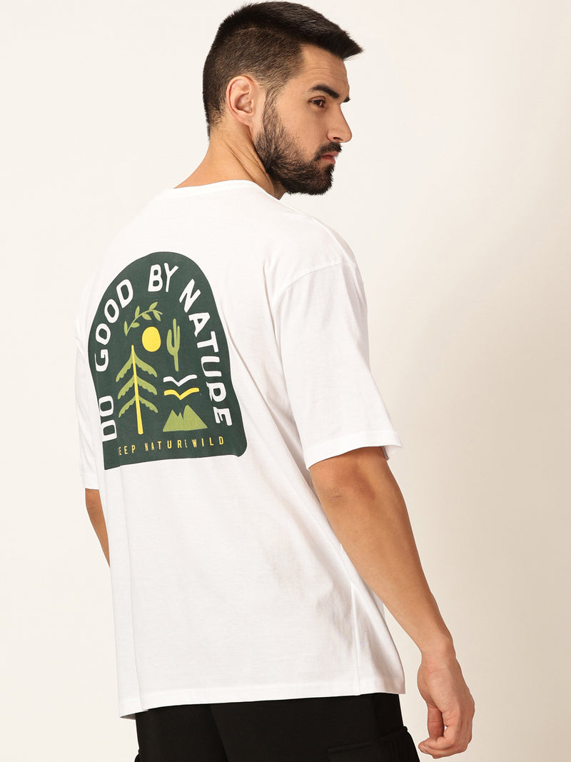 Thomas Scott Men Oversized Typography Printed Cotton Bio Finish T-shirt