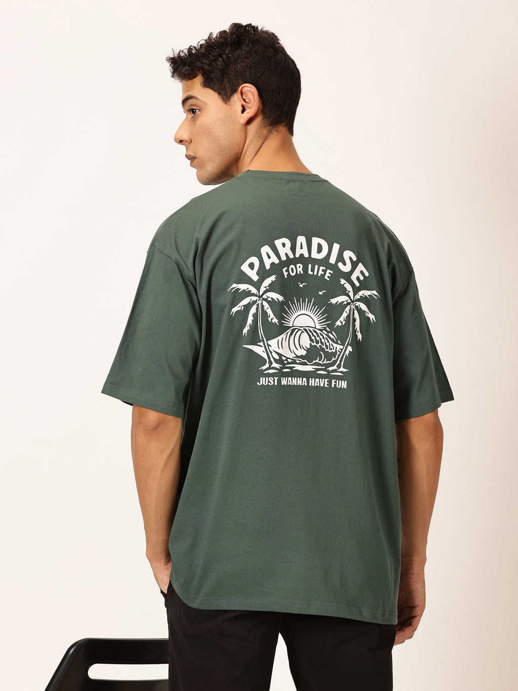 Thomas Scott Men Round Neck Typography Cotton Oversized T-shirt