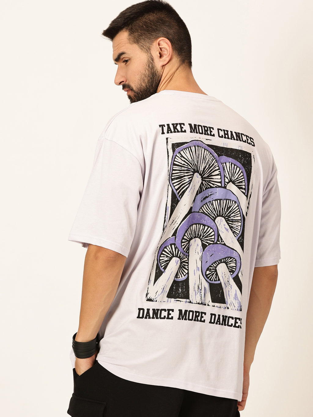 Thomas Scott Men Oversized Graphic Printed Cotton Drop-Shoulder Sleeves Bio Finish T-shirt