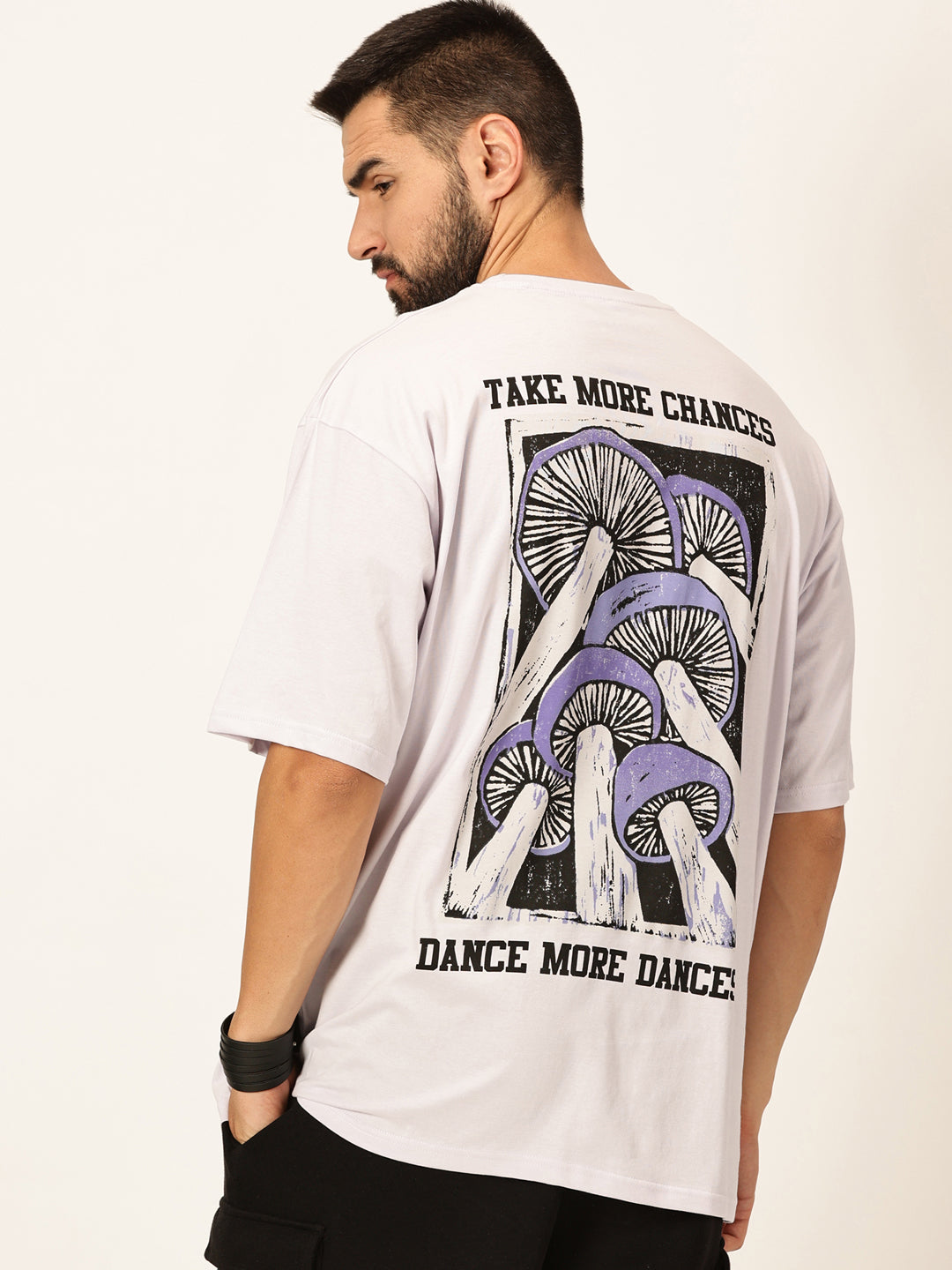 Thomas Scott Men Oversized Graphic Printed Cotton Drop-Shoulder Sleeves Bio Finish T-shirt