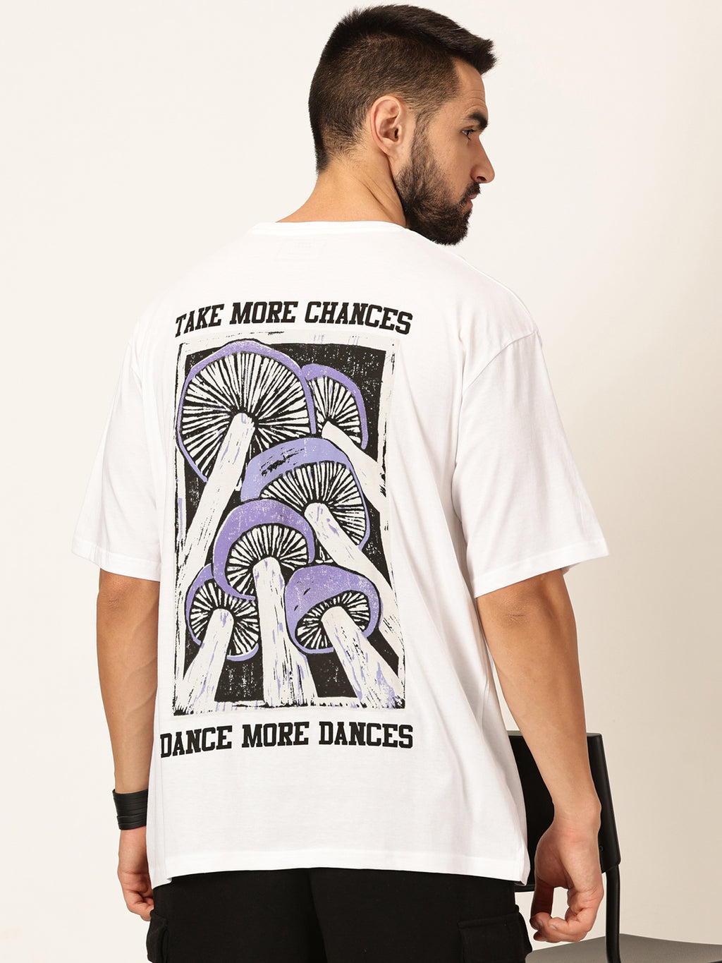 Thomas Scott Men Oversized Graphic Printed Bio Finish Cotton T-shirt