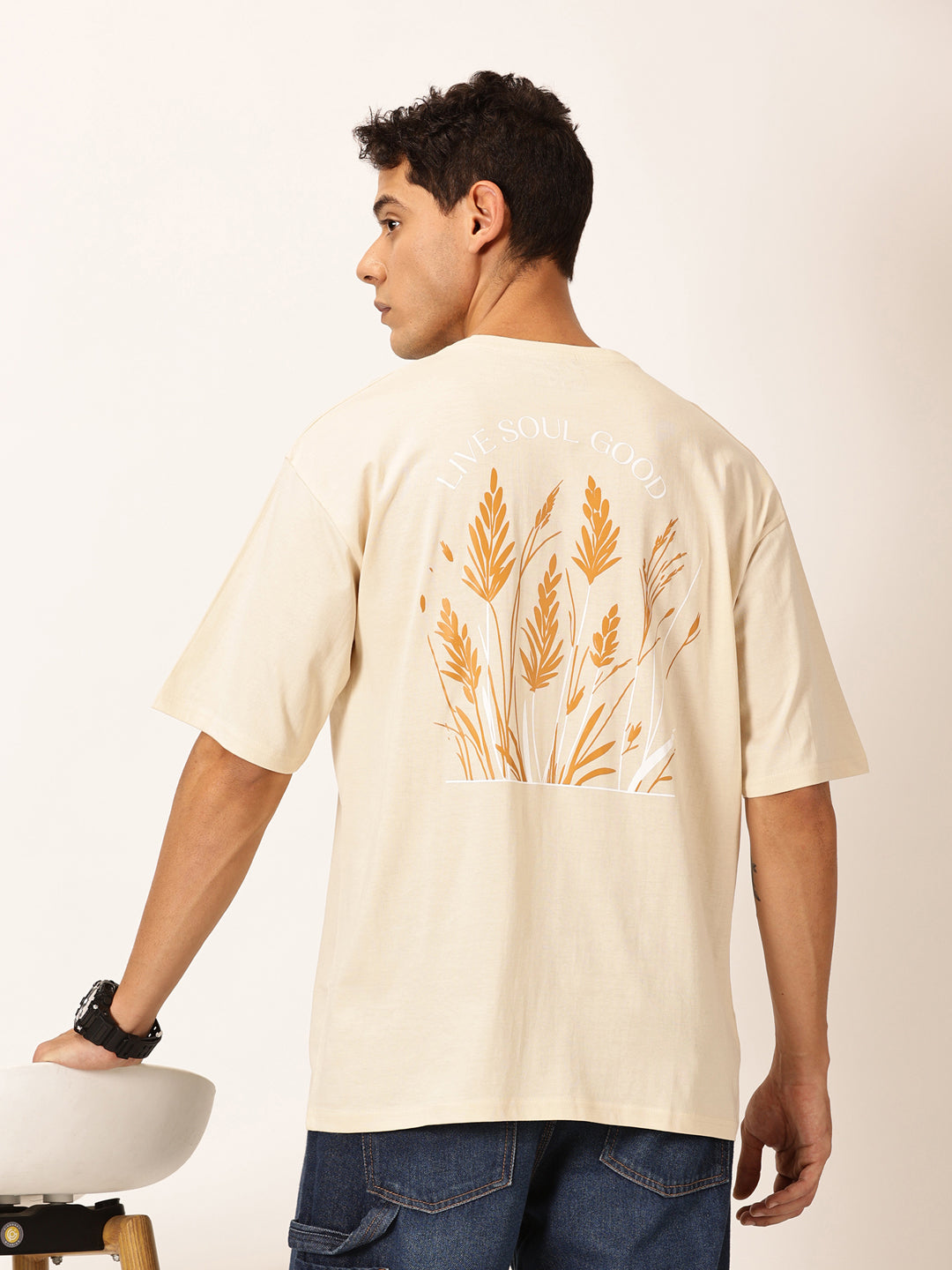 Thomas Scott Men Round Neck Cotton Oversized T-shirt