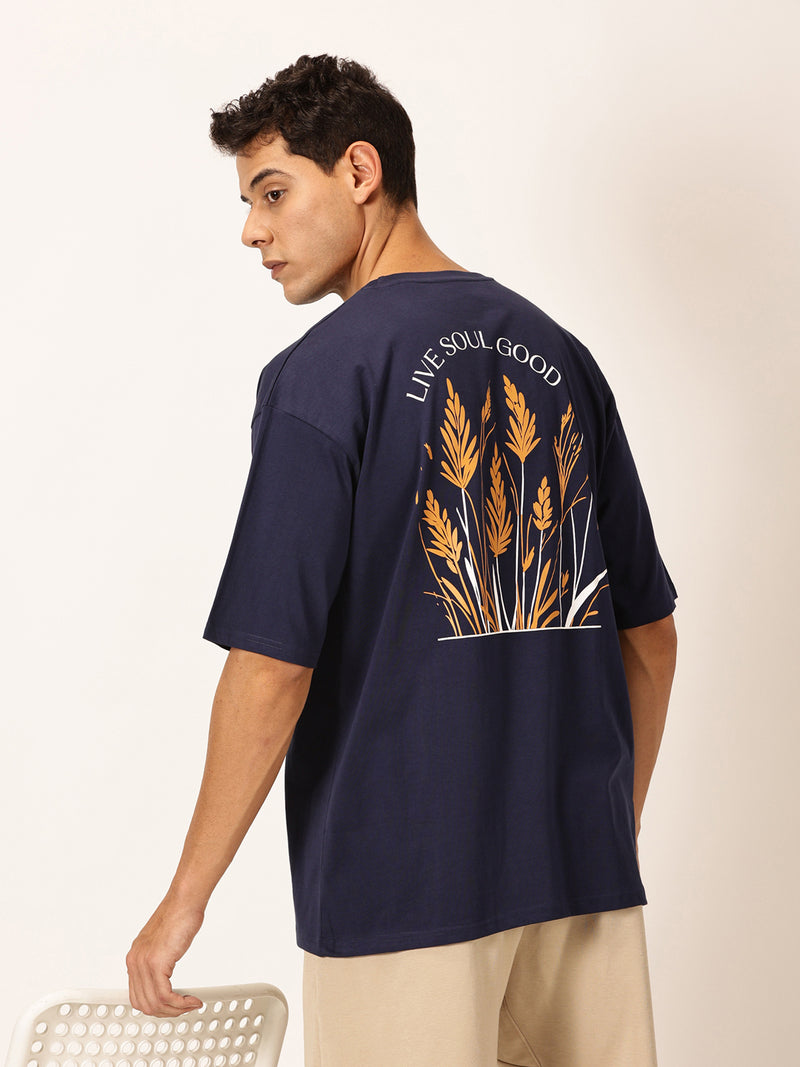Thomas Scott Men Round Neck Printed Cotton Oversized T-shirt