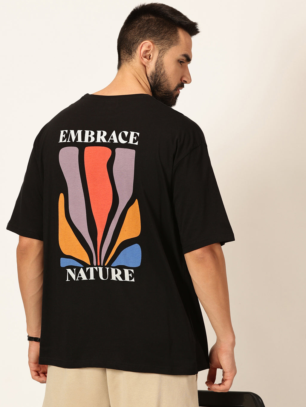 Thomas Scott Men Oversized Graphic Printed Drop-Shoulder Sleeves Cotton Bio Finish T-shirt
