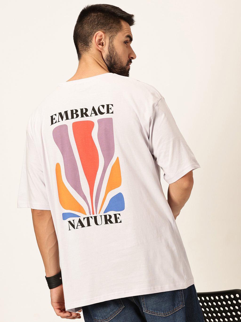 Thomas Scott Men Oversized Graphic Printed Cotton Bio Finish T-shirt