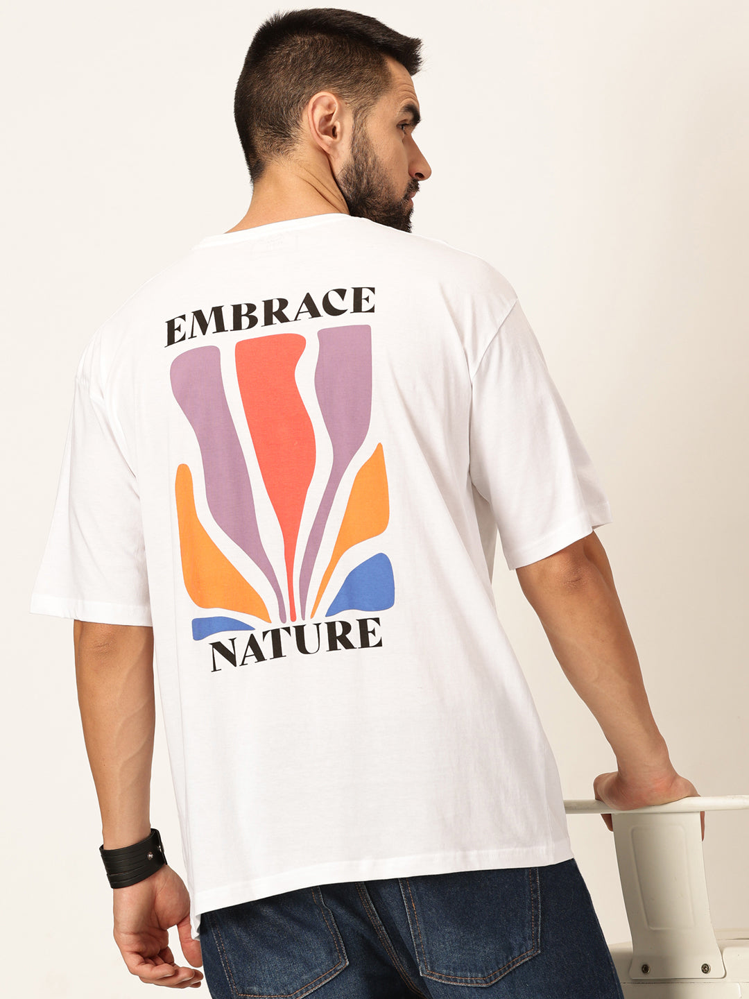 Thomas Scott Men Oversized Graphic Printed Cotton Bio Finish T-shirt
