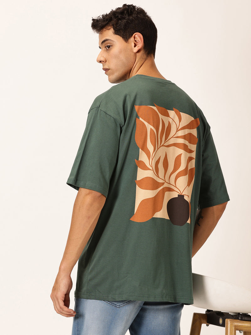 Thomas Scott Men Round Neck Typography Printed Cotton Oversized T-shirt