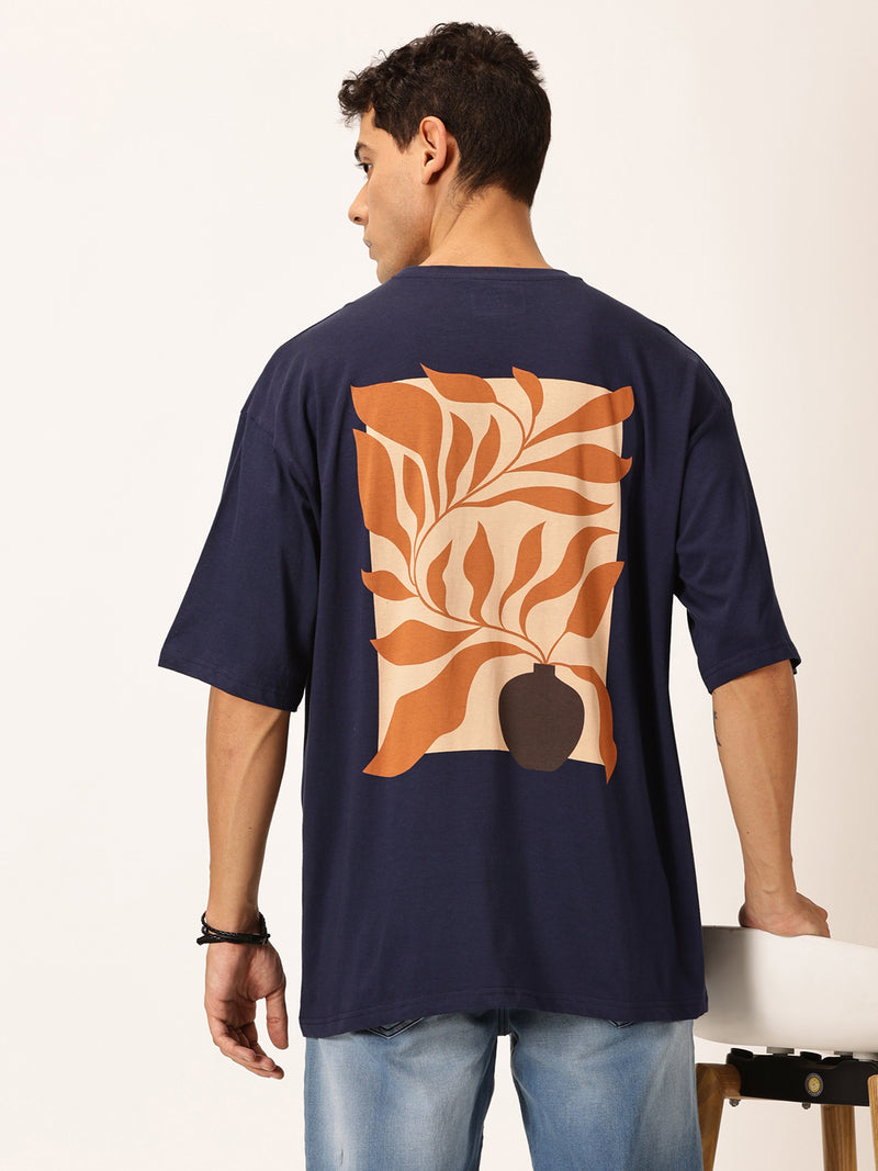 Thomas Scott Men Round Neck Typography Printed Cotton Oversized T-shirt
