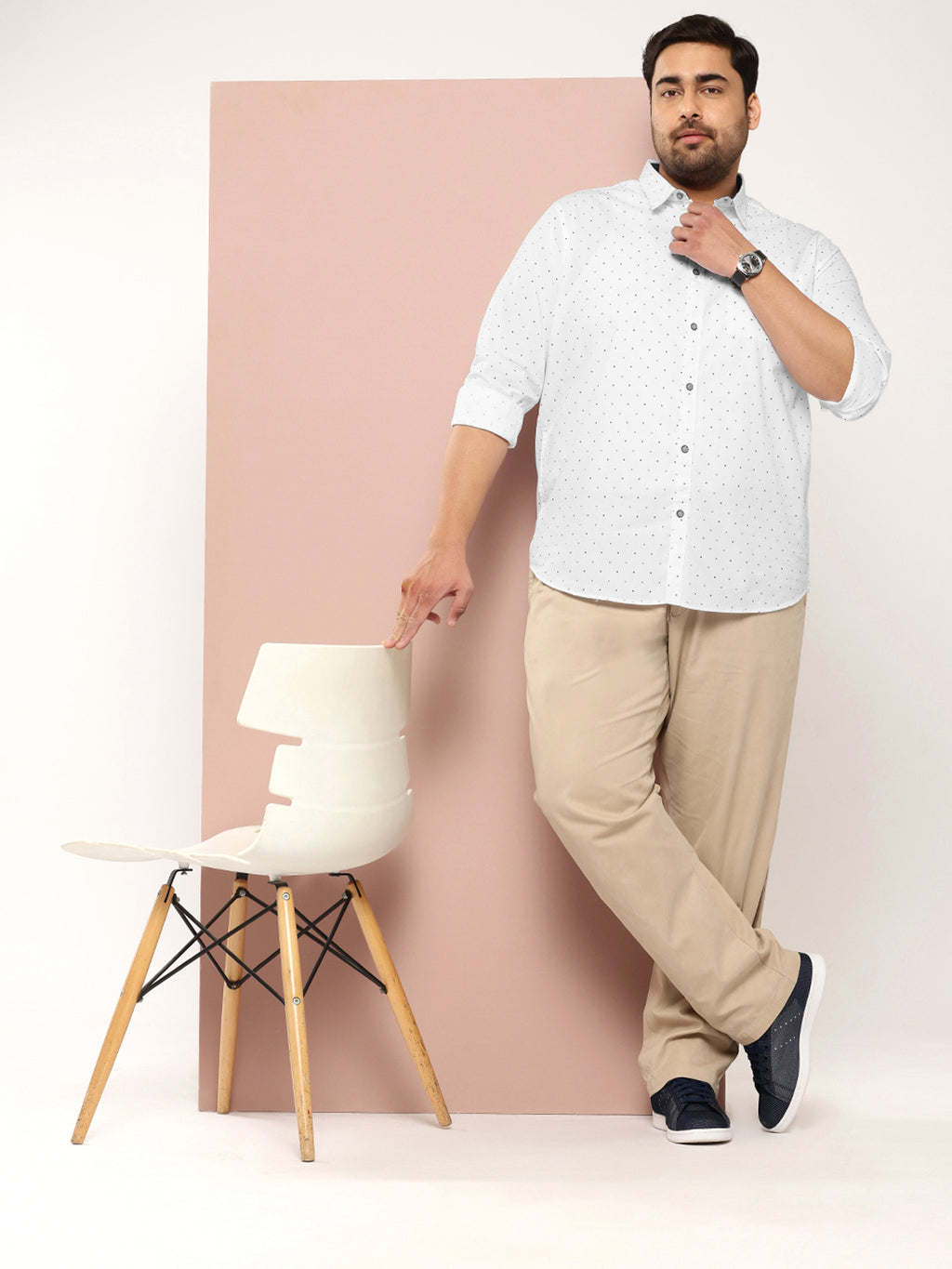 Thomas Scott Men Mustard Plus Size Premium Casual Shirt