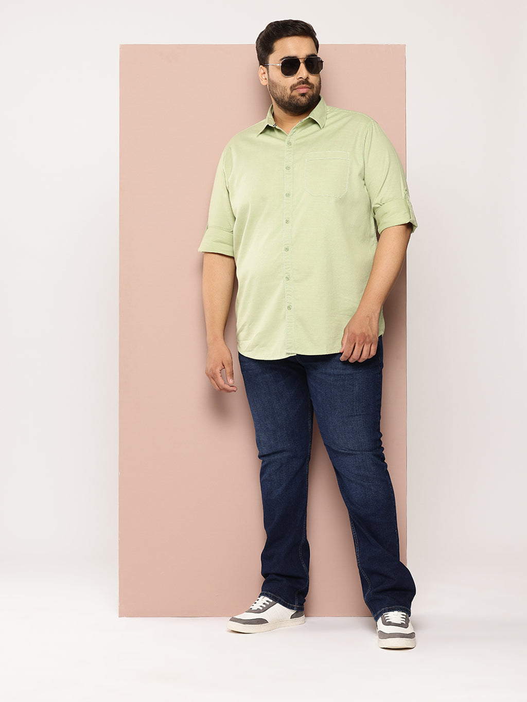 Thomas Scott Men Pista Plus Size Premium Pure Cotton Casual Shirt