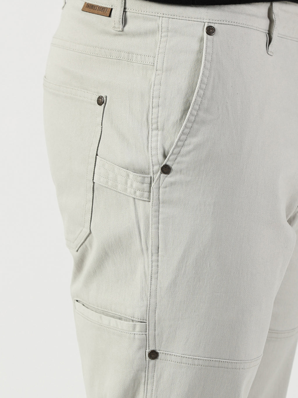 Grey Smart Regular Fit Chino Trousers