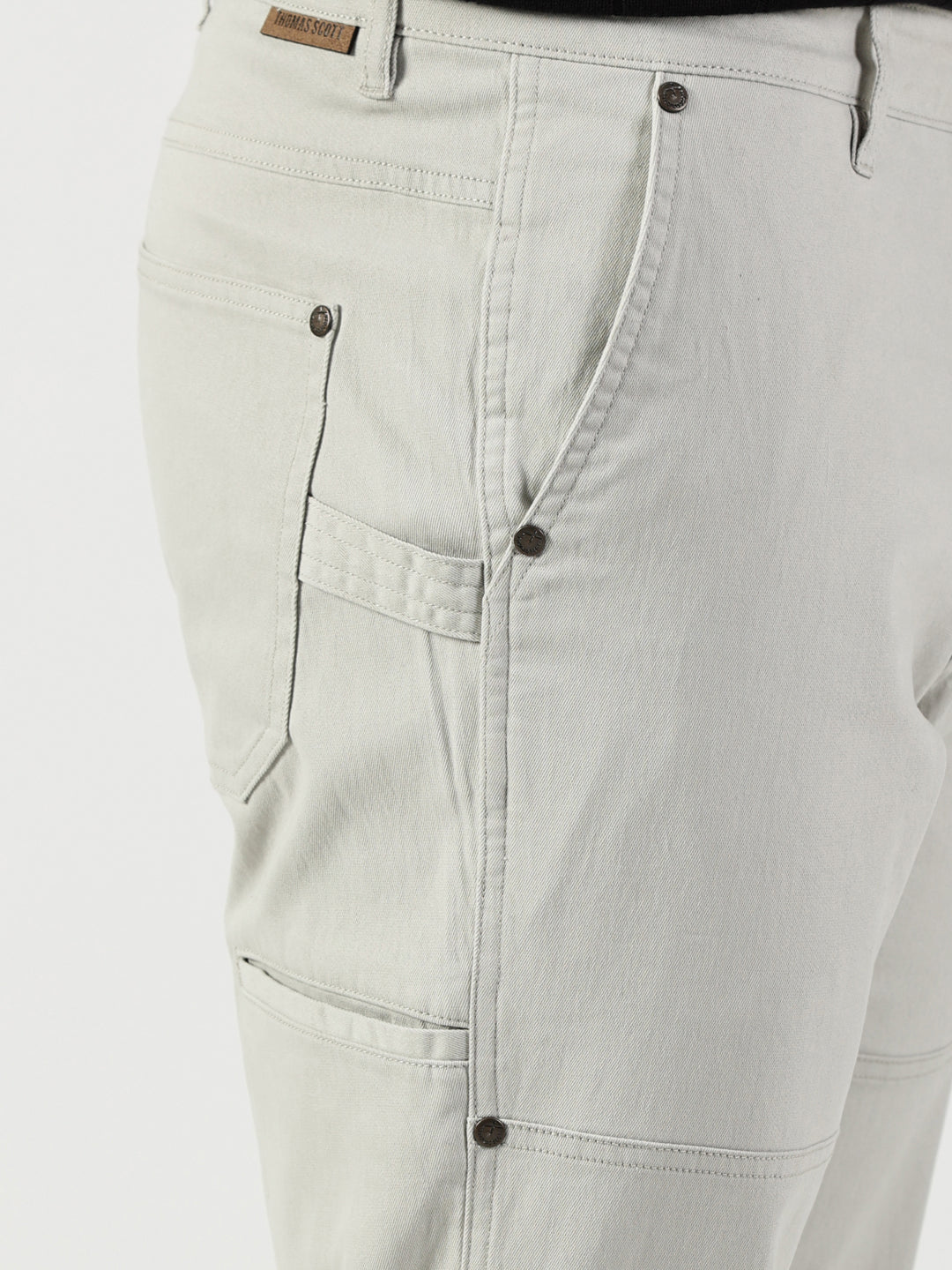 Grey Smart Regular Fit Chino Trousers