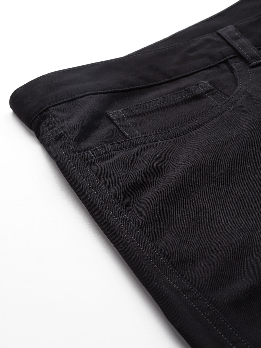 Thomas Scott Men Black Plus Size Solid Mid Rise Regular Fit Cotton Chino ShortsTSS098_Black_40)