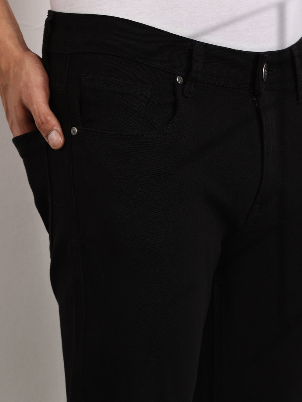 Thomas Scott Men Black Mid-Rise Slim Fit Stretchable Jeans