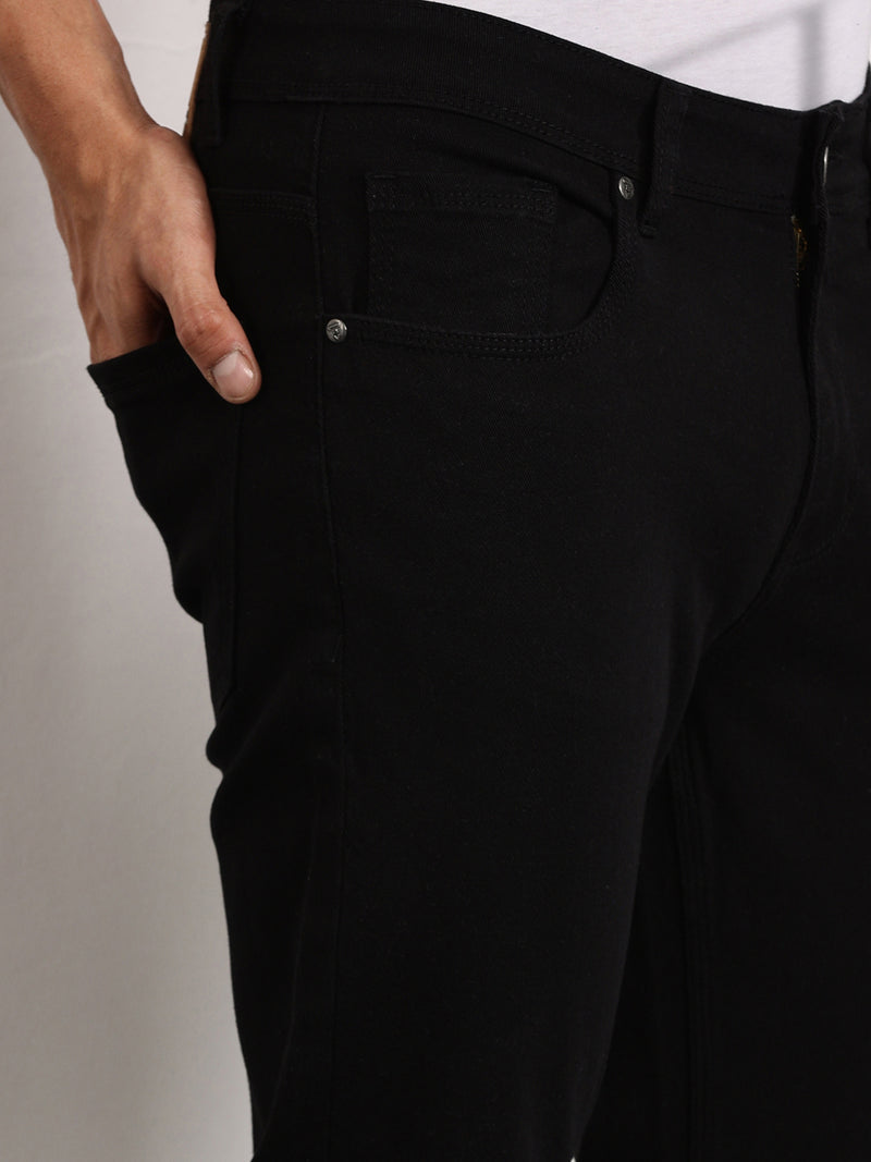Thomas Scott Men Black Mid-Rise Slim Fit Stretchable Jeans