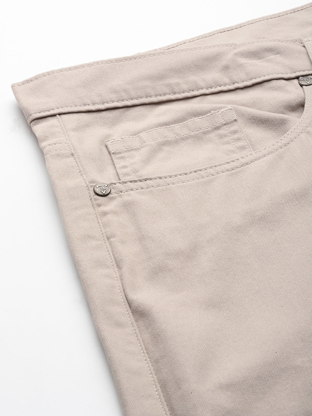 Thomas Scott Men DarkGrey Plus Size Regular fit Mid-rise Cotton Woven Chino Trouser