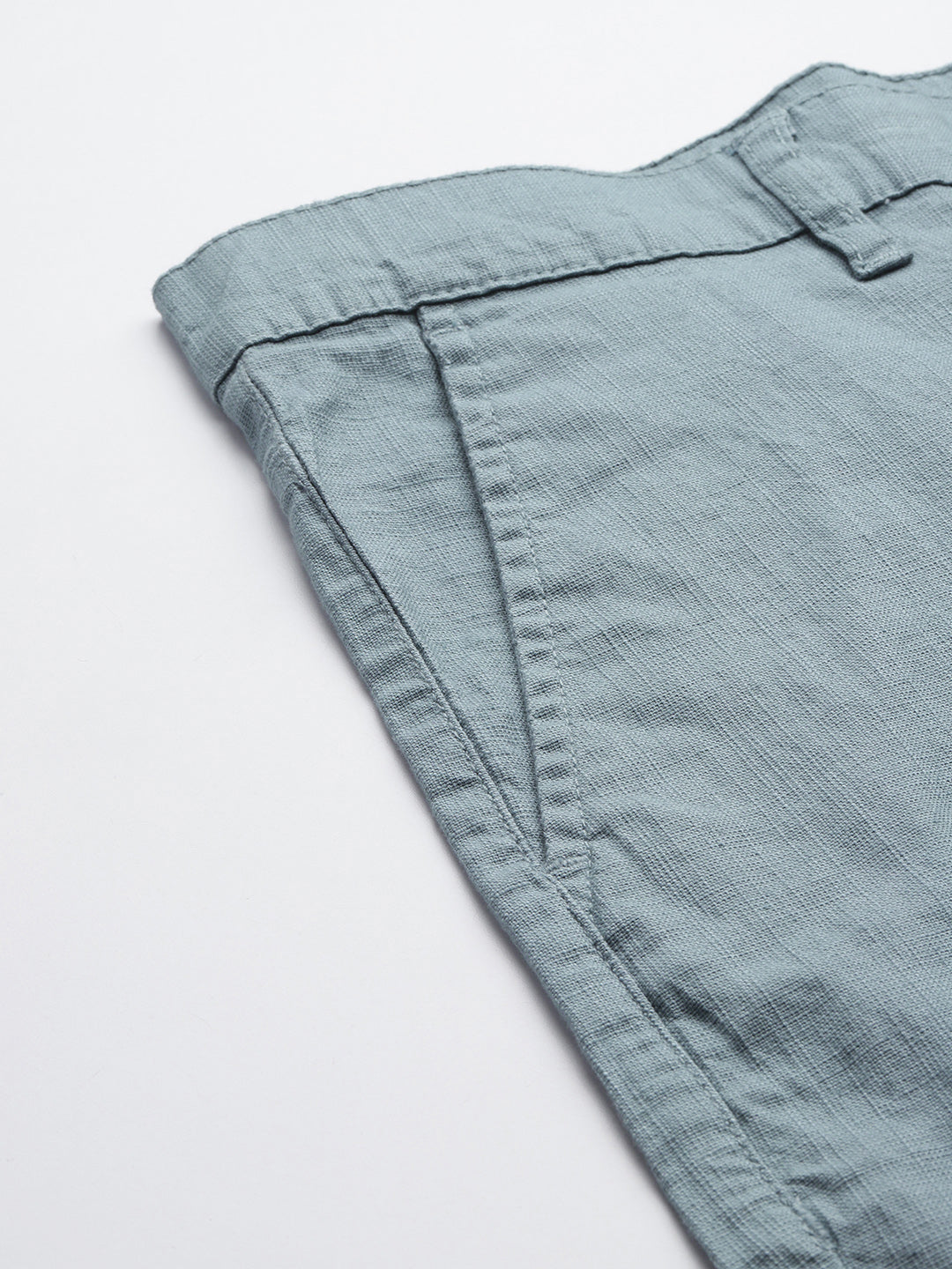 Thomas Scott Men MidBlue Plus Size Mid-Rise Regular Fit Woven Chinos Shorts