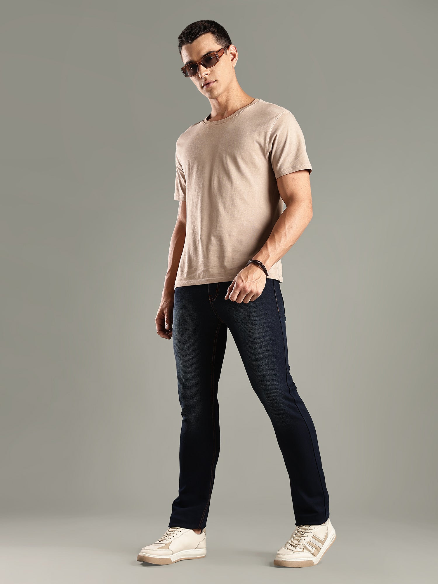 Thomas Scott Men Indigo Mid-Rise Straight Fit Stretchable Jeans