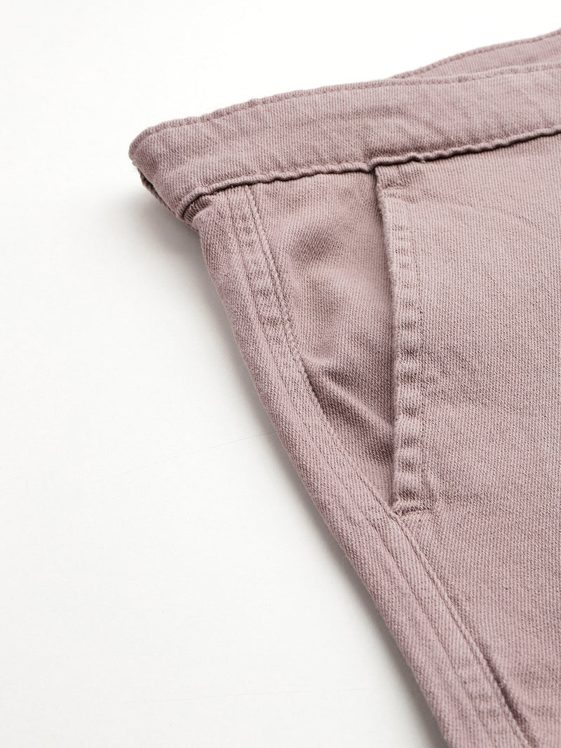 Thomas Scott Men Lavender Plus Size Regular Fit Mid-Rise Woven Cargo Shorts