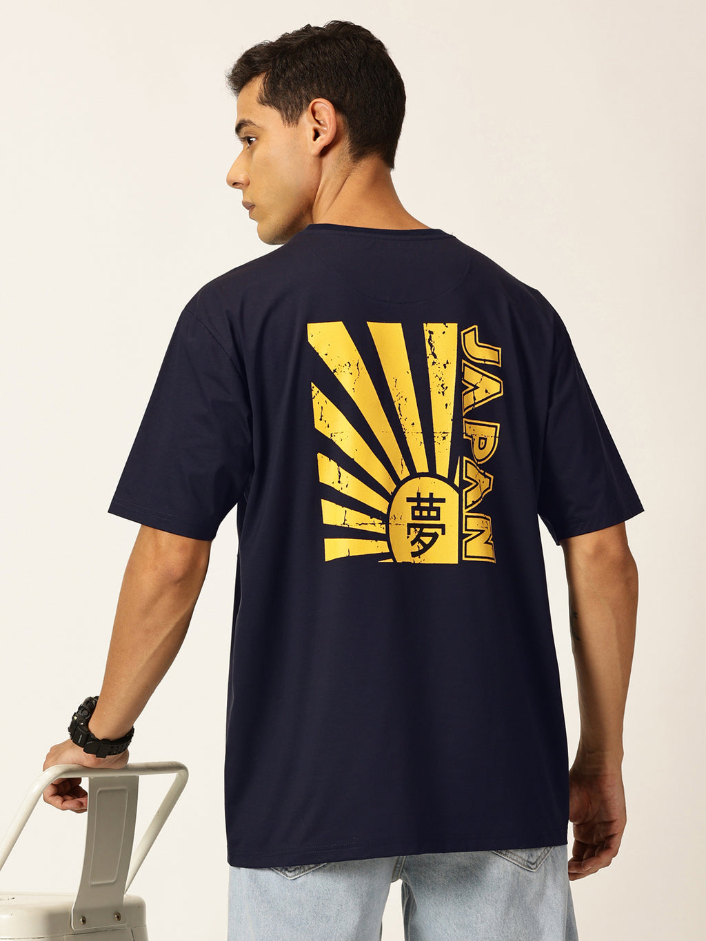 Thomas Scott Men Graphic Printed Drop Shoulder Oversized T-shirt