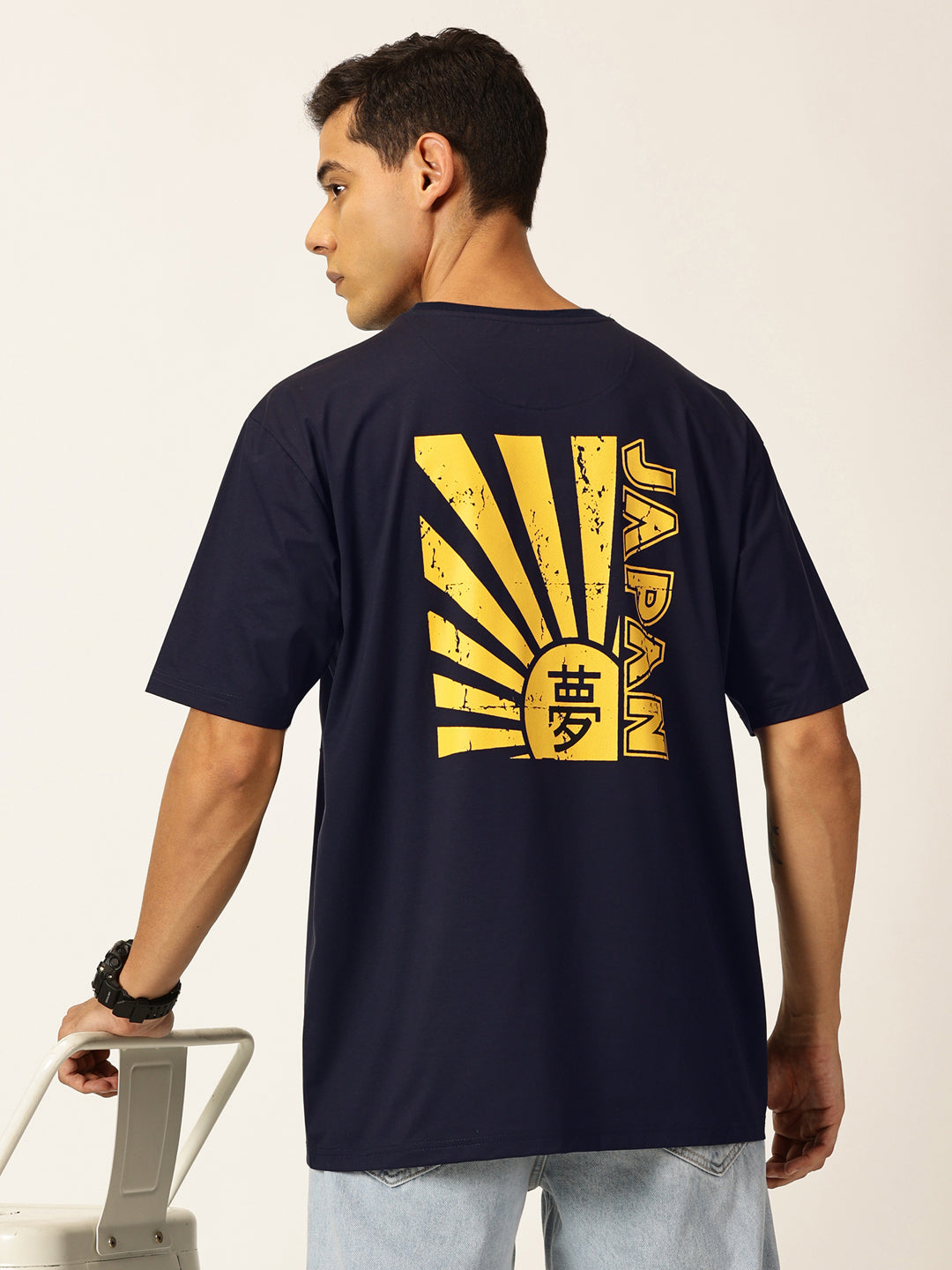 Thomas Scott Men Graphic Printed Drop Shoulder Oversized T-shirt