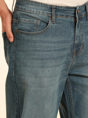 Thomas Scott Men Smart Relaxed Fit Light Fade Stretchable Jeans