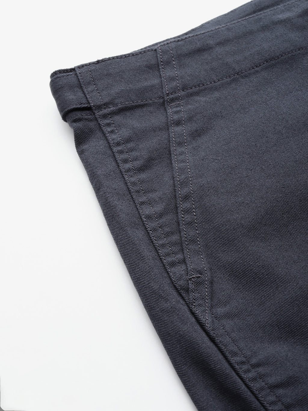 Thomas Scott Men Dark Grey Plus Size Smart Easy Wash Regular Fit Mid-Rise Solid Woven Trouser