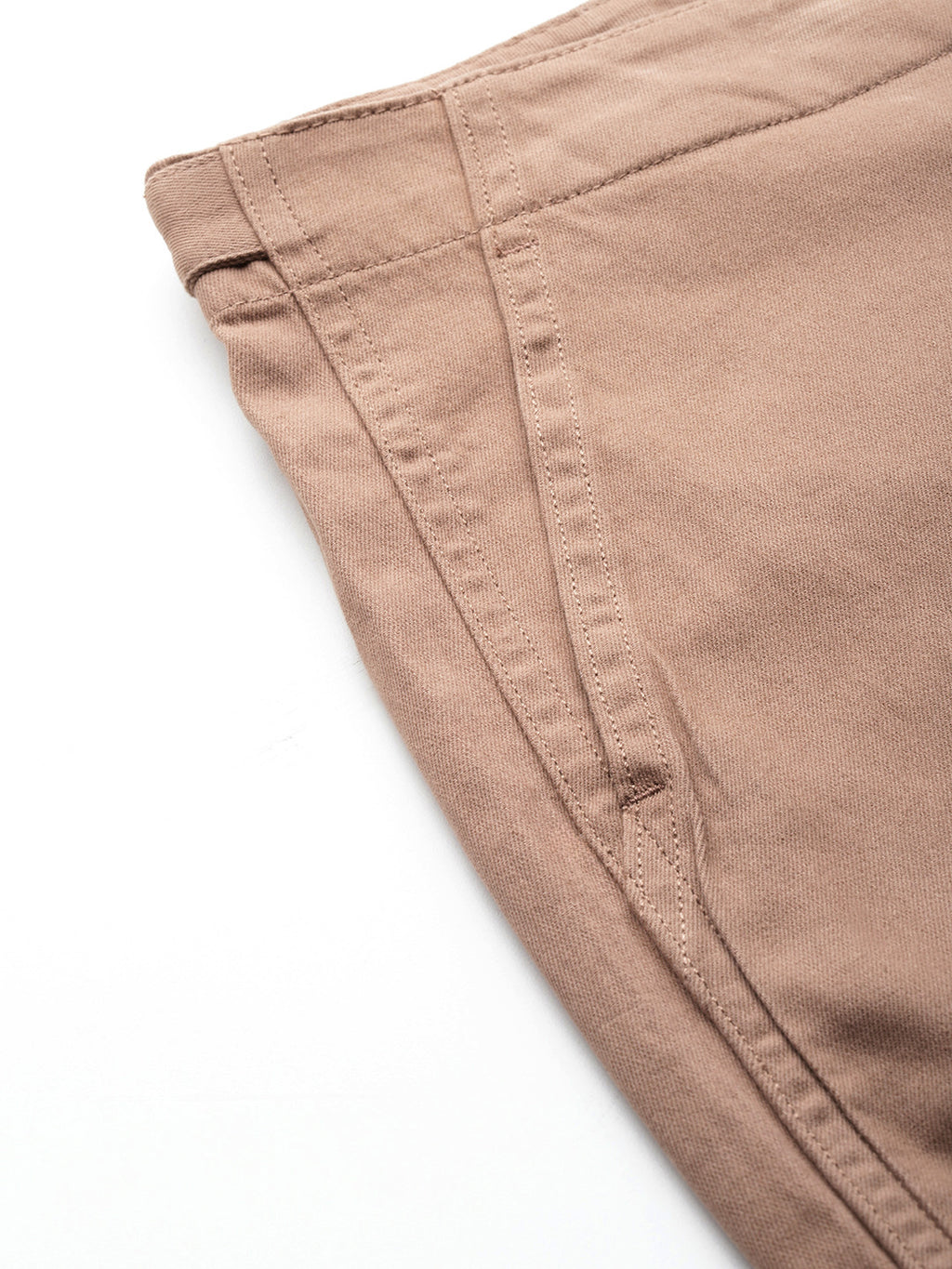 Thomas Scott Men Tan Plus Size Smart Easy Wash Regular Fit Mid-Rise Solid Woven Trouser