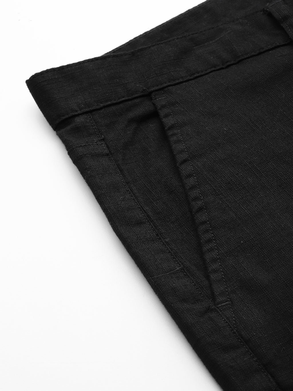 Thomas Scott Men Black Plus Size Mid-Rise Regular Fit Woven Chinos Shorts