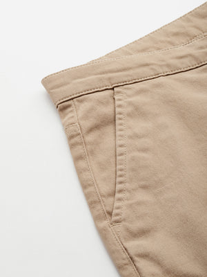 Thomas Scott Men Beige Cricket Club Plus Size Regular Fit Mid-Rise Solid Woven Cargo Trouser