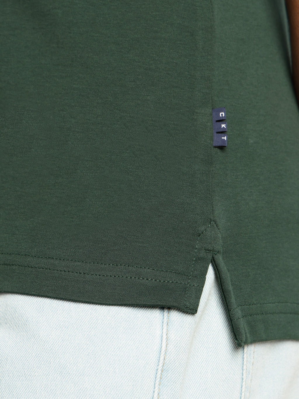 Thomas Scott Men Green Cricket Club Collection Regular Fit Short Sleeve 100% Cotton Knitted Polo Collar T-Shirt