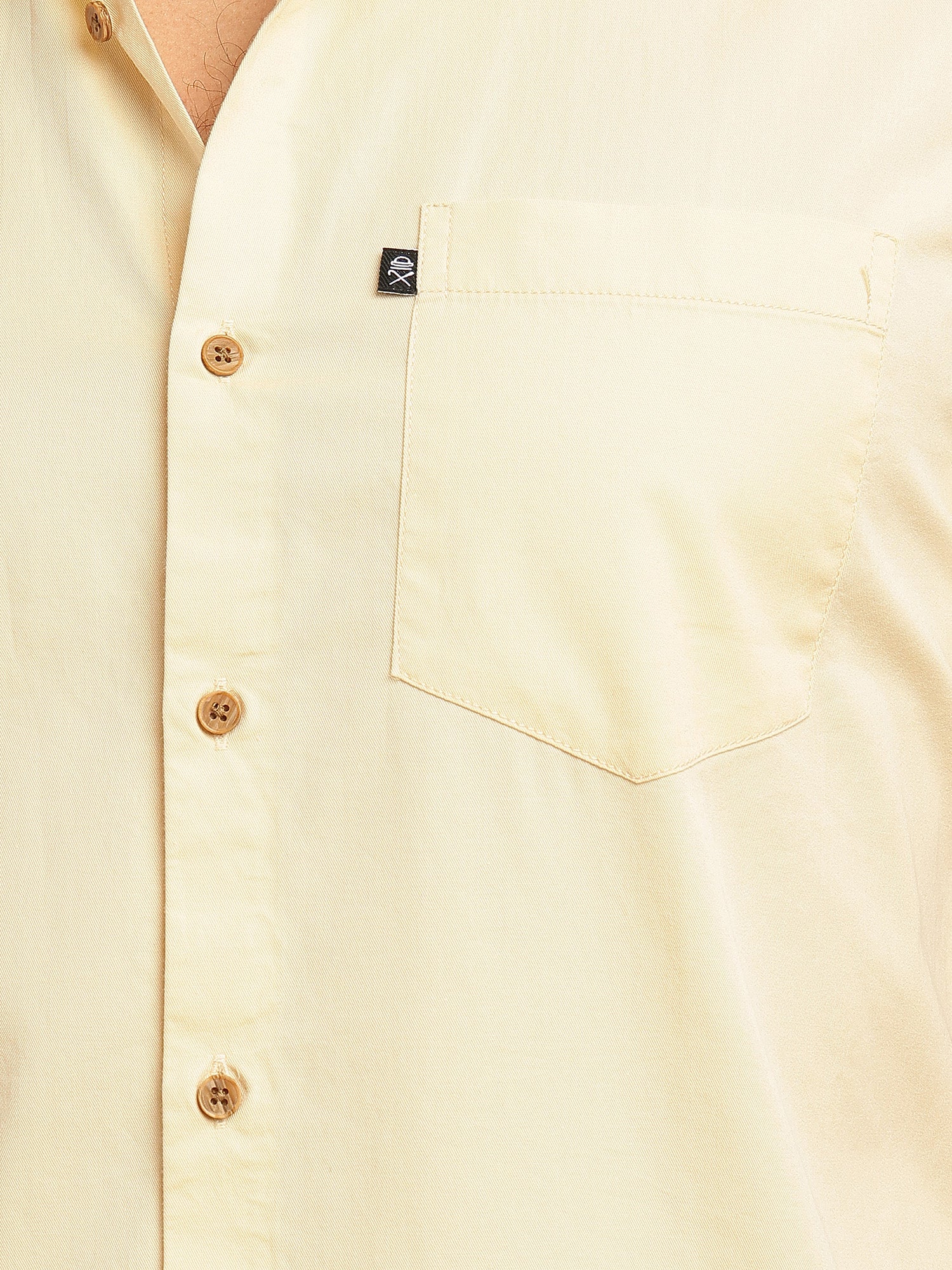 Thomas Scott Men Lemon Slim Fit Short Sleeves Spread Collar Solid Casual Shirt