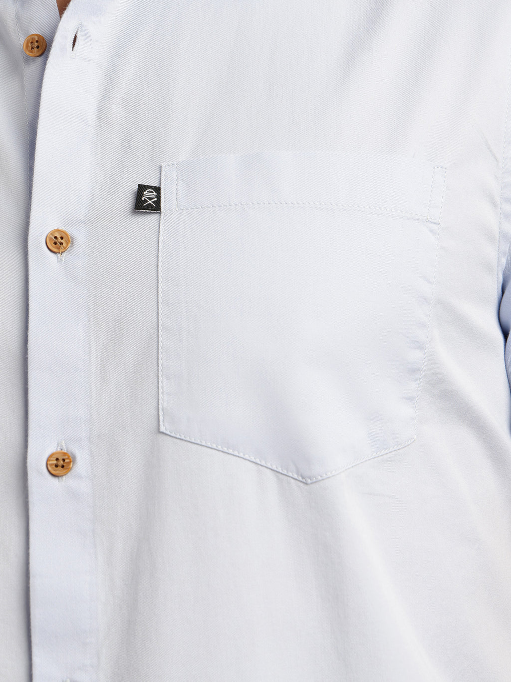 Thomas Scott Men Sky Blue Slim Fit Short Sleeves Spread Collar Solid Casual Shirt
