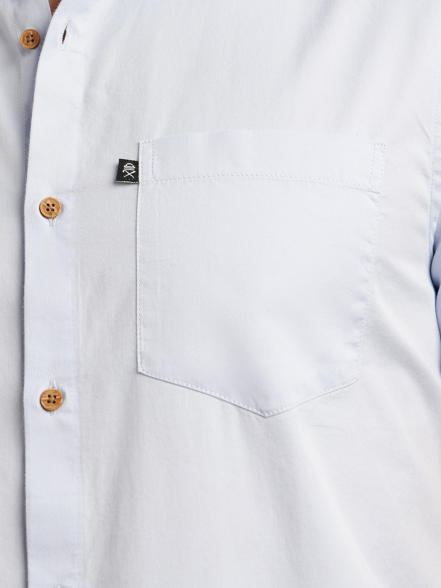 Thomas Scott Men Sky Blue Slim Fit Short Sleeves Spread Collar Solid Casual Shirt